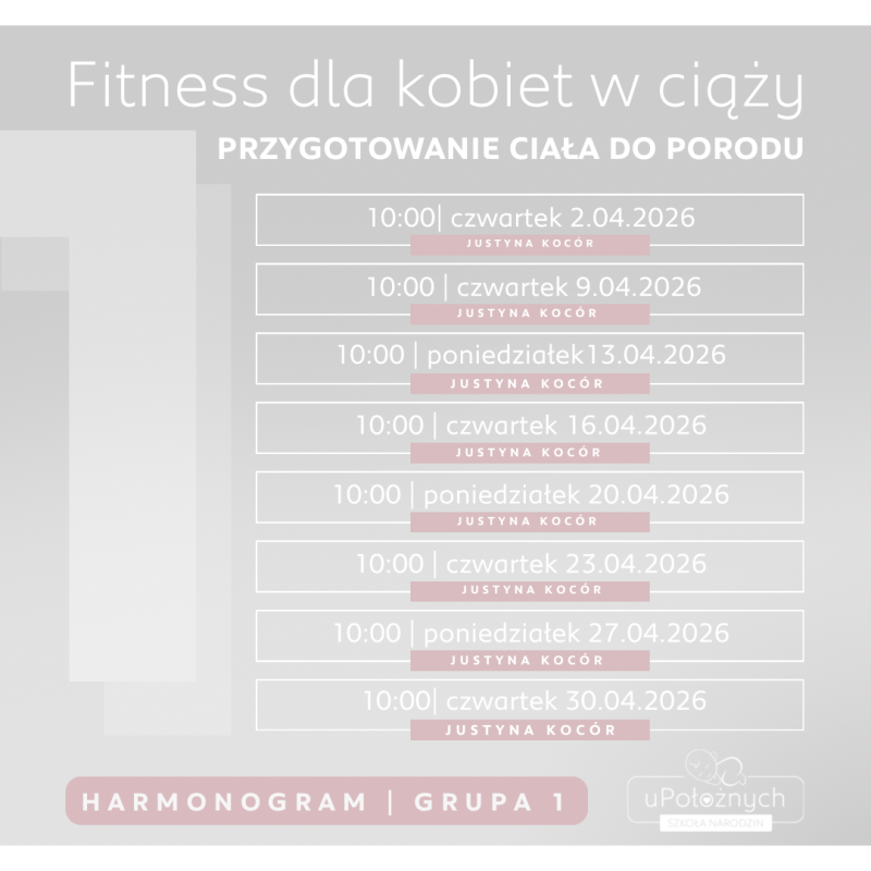 Fitness dla kobiet w ciąży grupa I KWIECIEŃ 2026