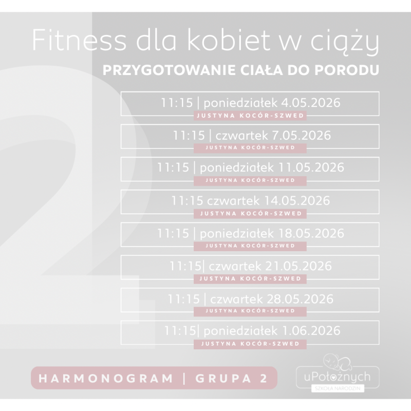 Fitness dla kobiet w ciąży grupa II MAJ2026